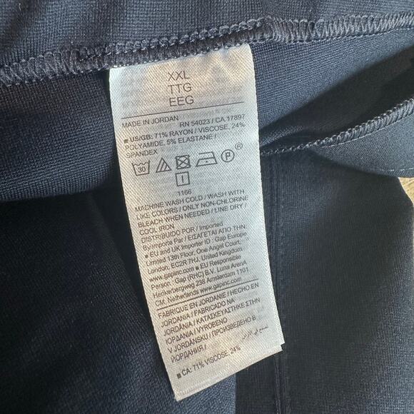 Banana Republic High Rise Wide Leg Cropped Everywhere Ponte Pant Blue 713496 XXL - Picture 7 of 11